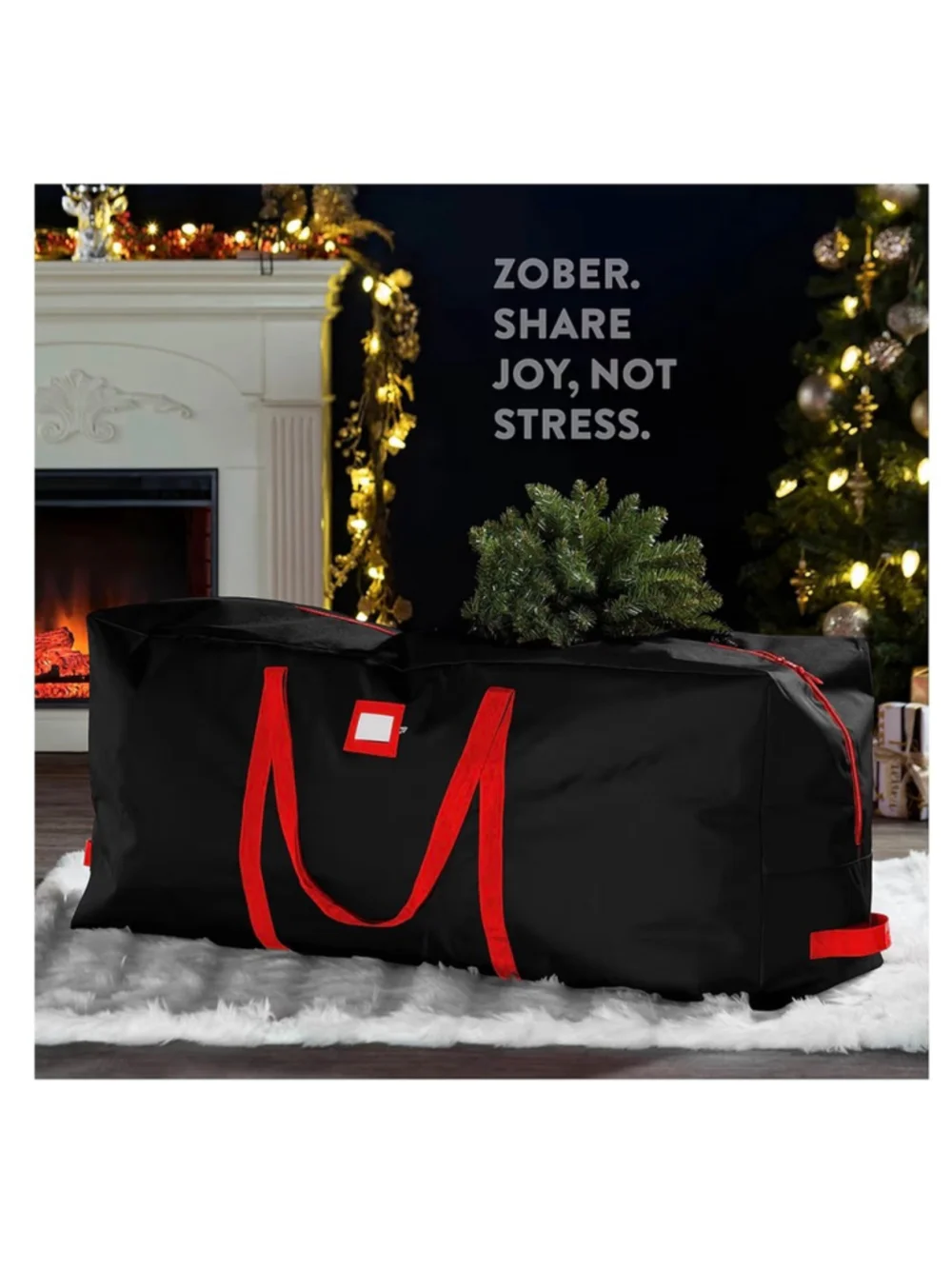 NEW ZOBER 600D Oxford Fabric Large Christmas Tree Storage Bag Fits 9 Ft